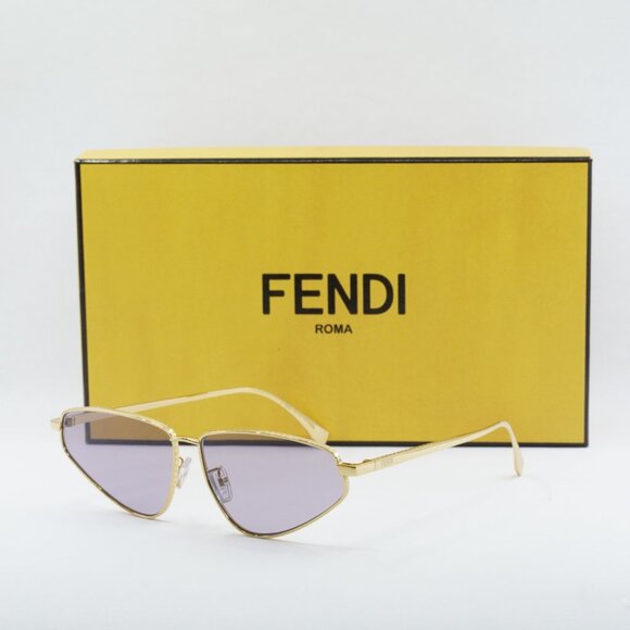 Final Price! Fendi FE40068U 30S Gold/Lilac Sunglasses - Picture 3 of 12